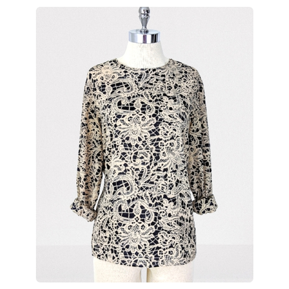 vintage 90's lace look blouse